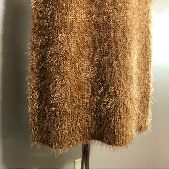 Show Me Your MuMu Sweater Dress Womens Small Brown Mini Cowl Neck Wool Blend - Picture 6 of 13
